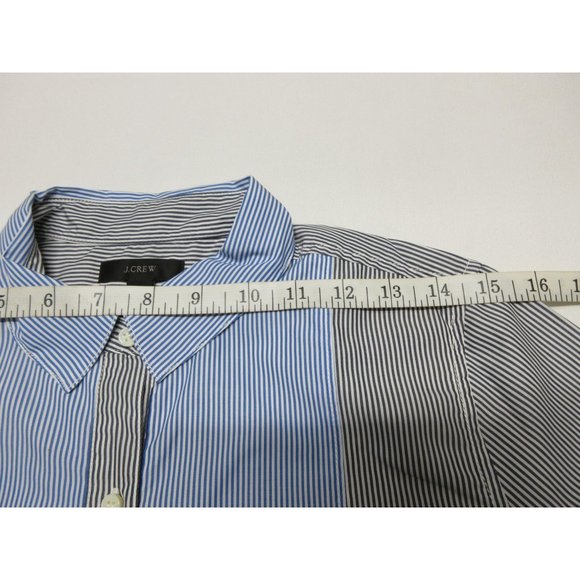 J. Crew pinstriped bib front popover tunic shirt - Picture 11 of 12